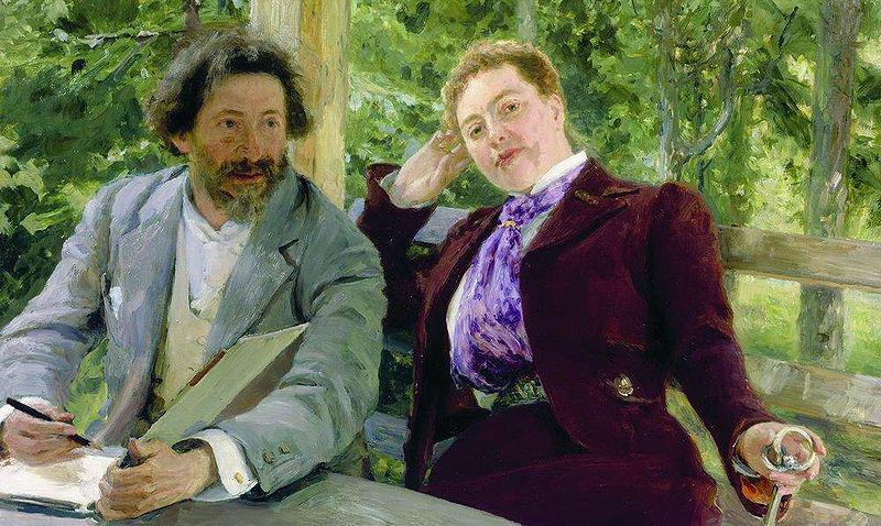 Ilya Yefimovich Repin Self portrait with Natalia Borisovna Nordman-Severova. oil painting picture
